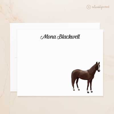 Dark Brown Bay Horse Flat Cards (#9)