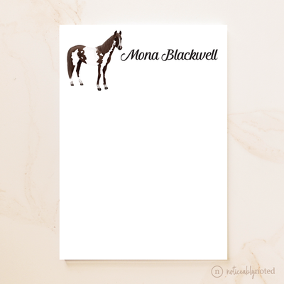 Dark Bay Overo Horse Notepad (#10)