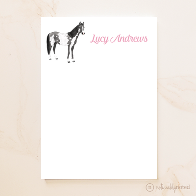 Dark Gray Overo Horse Notepad (#4)