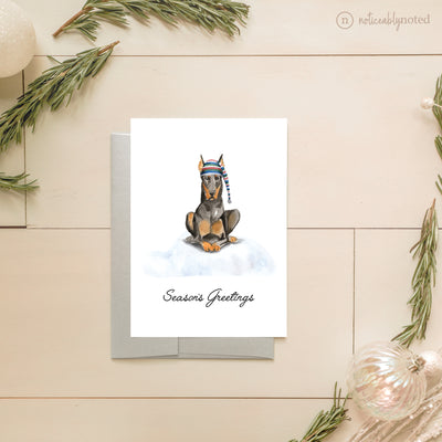 Doberman Dog Holiday Greeting Cards | Noticeably Noted