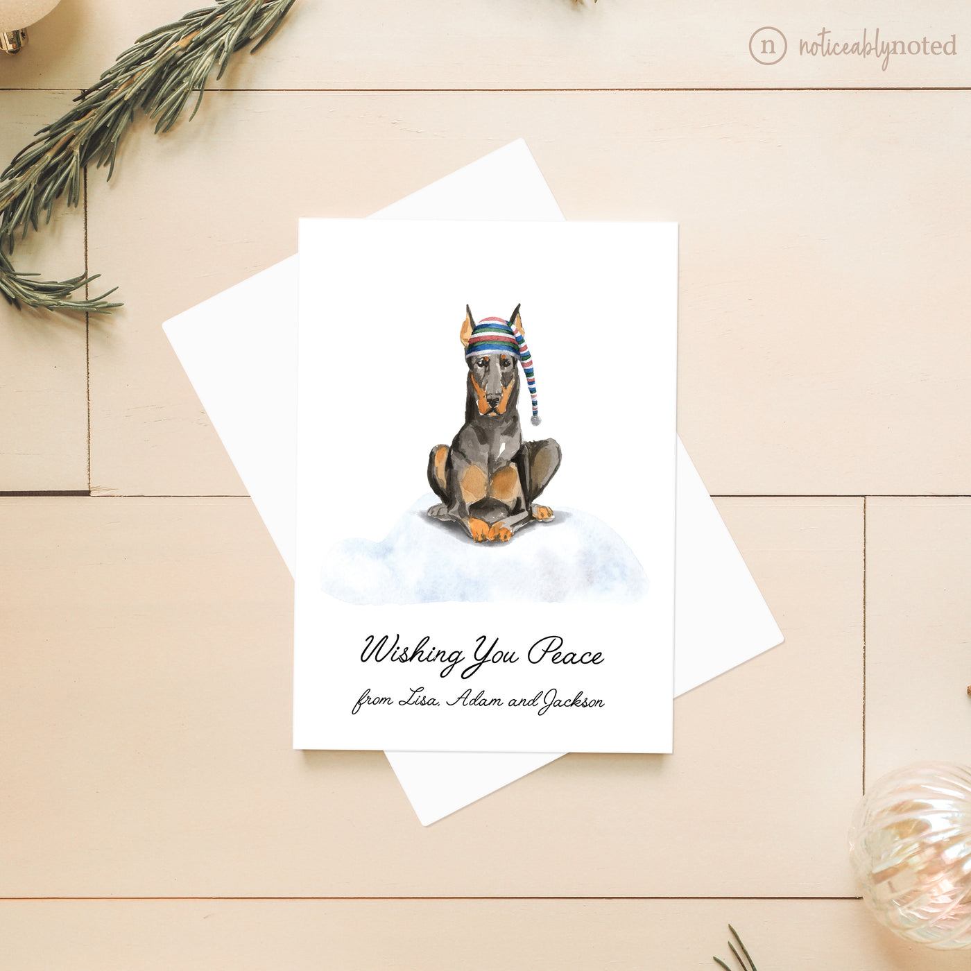 Doberman Dog Christmas Cards | Noticeably Noted