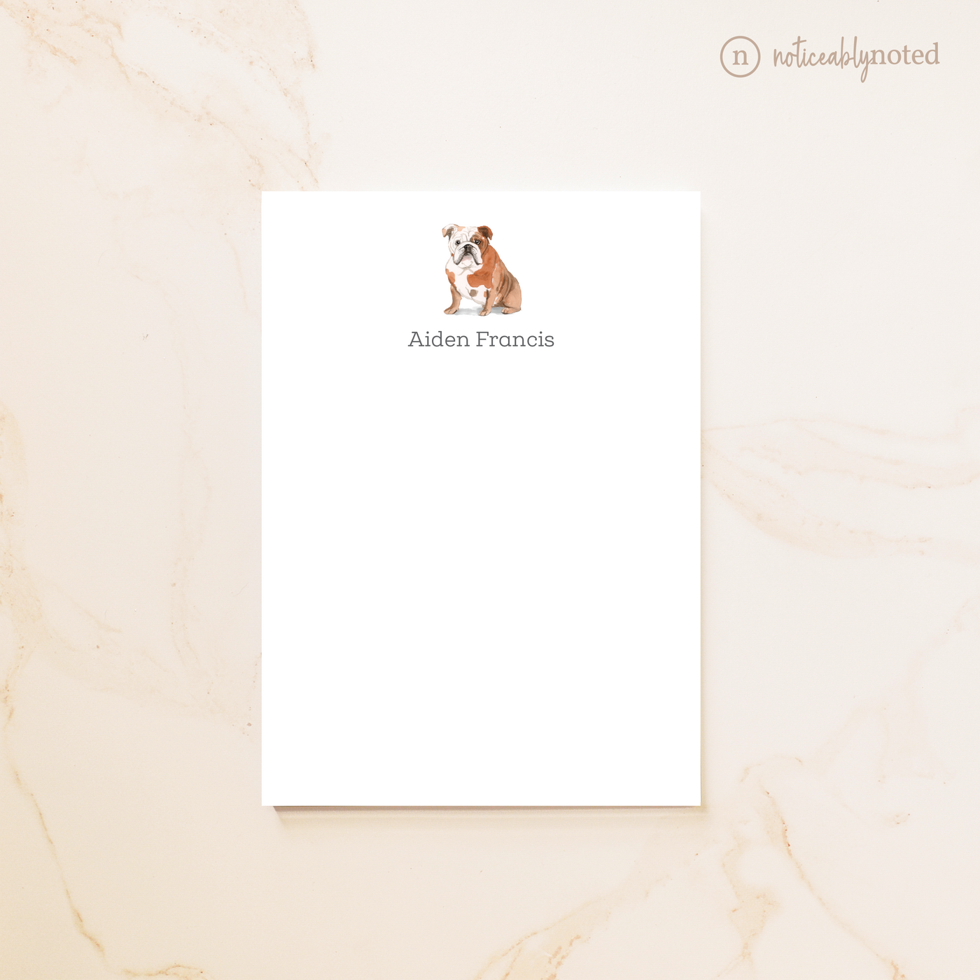 English Bulldog Notepad