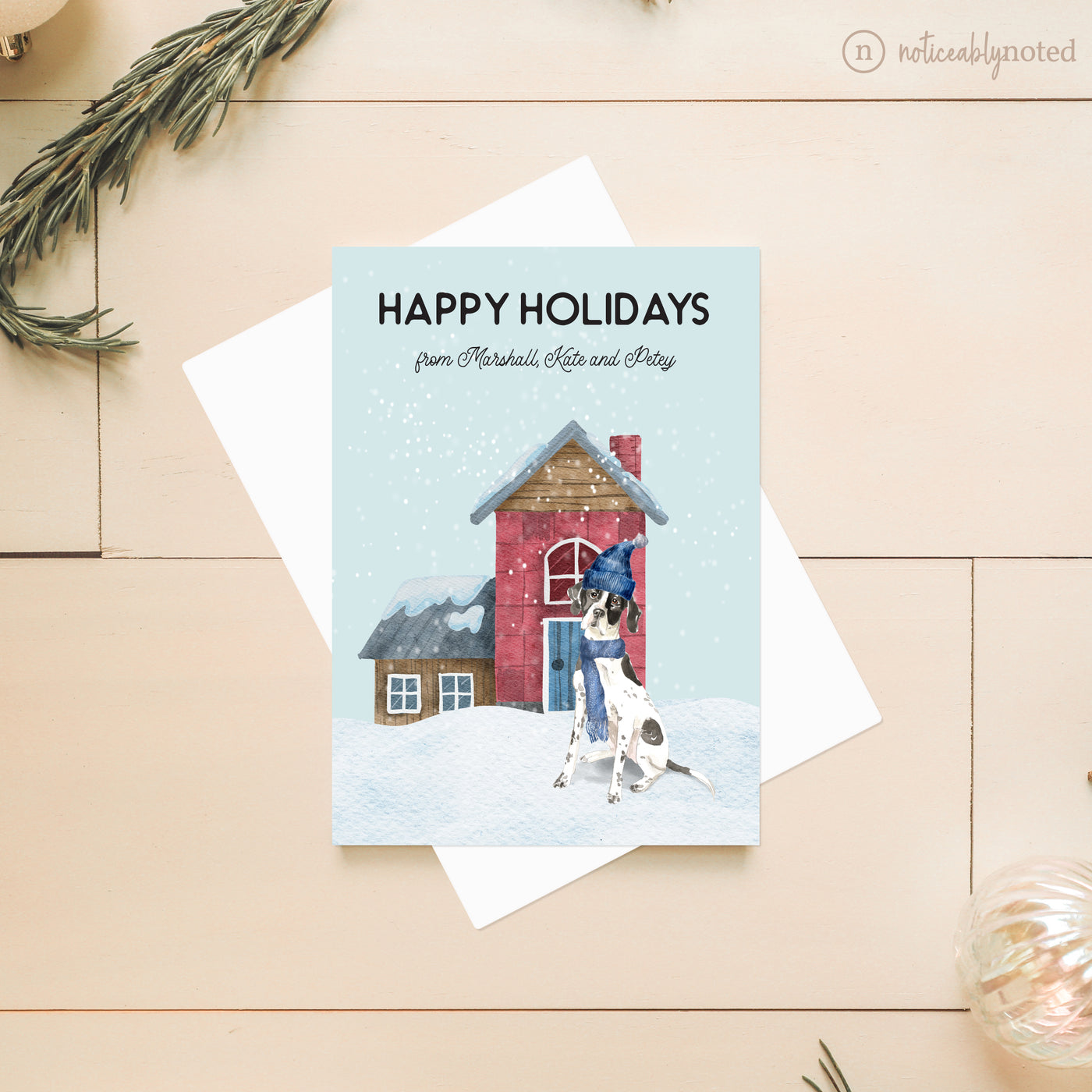 English Pointer Christmas Card | Noticeably Noted