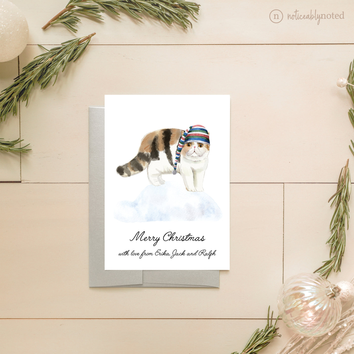 Exotic Shorthair Holiday Greeting Cards | Noticeably Noted