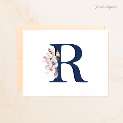 Floral Monogram Folded Cards | Noticeably Noted