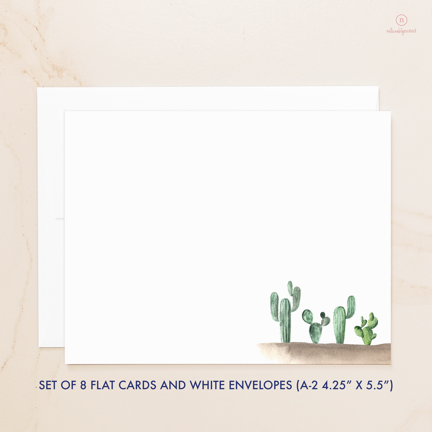 Cacti Flat Note Cards - Dimensions | Noticeably Noted