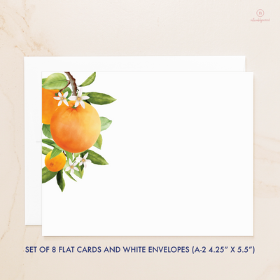 Oranges Flat Note Cards - Dimensions | Noticeably Noted