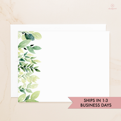 Greenery Flat Note Cards - Ships in 1-3 Business Days | Noticeably Noted