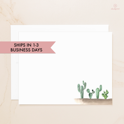 Cacti Flat Note Cards - Ships in 1-3 Business Days | Noticeably Noted