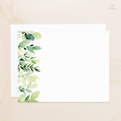 Greenery Flat Note Cards | Noticeably Noted