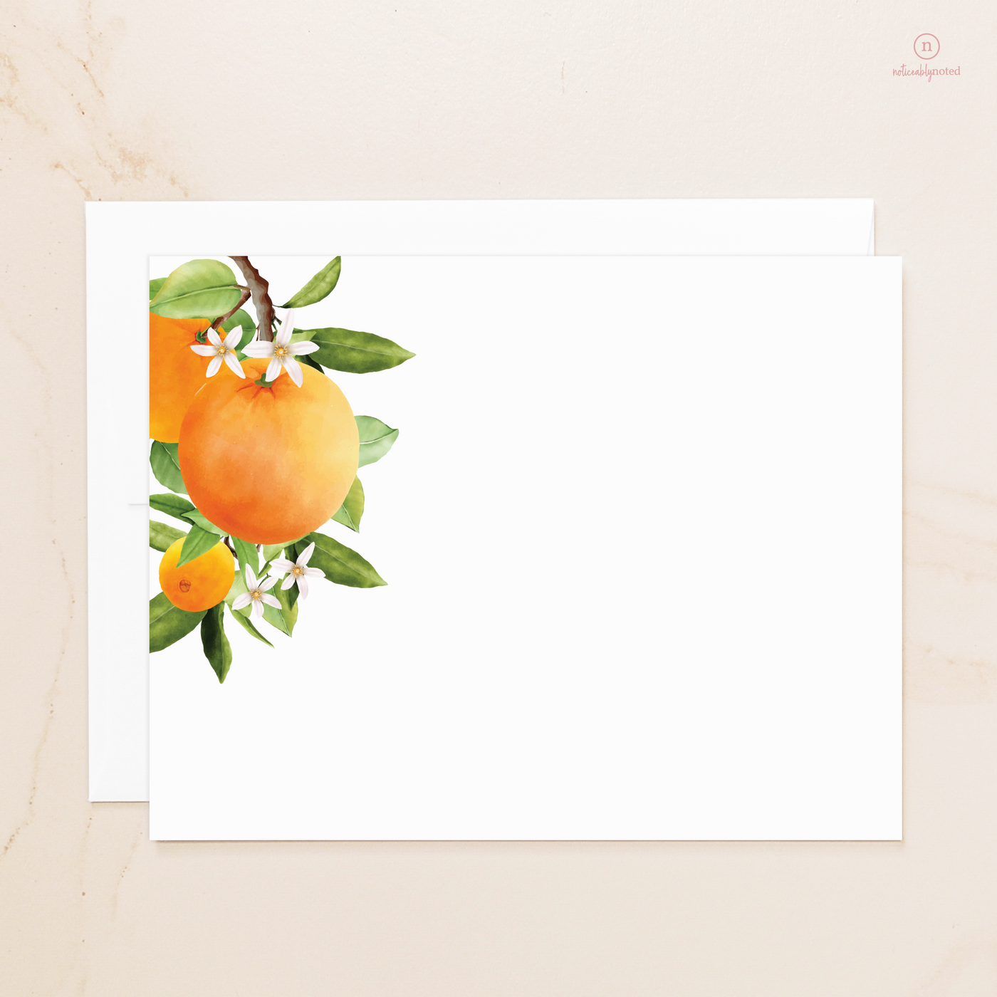 Oranges Flat Note Cards | Noticeably Noted