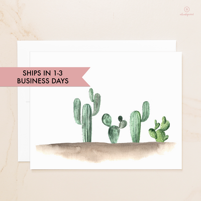Cacti Folded Note Cards - Ships in 1-3 Business Days | Noticeably Noted