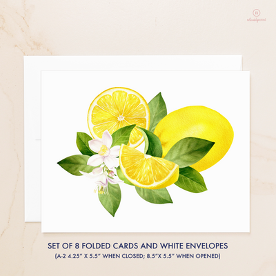 Lemon Folded Cards - Dimensions | Noticeably Noted