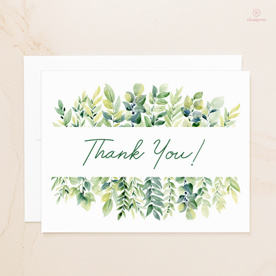 Greenery Thank You Cards | Noticeably Noted