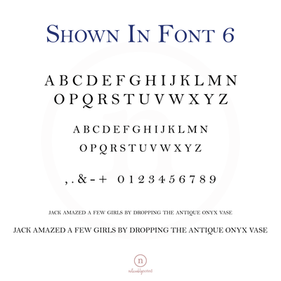 Shown in Font 6 | Noticeably Noted