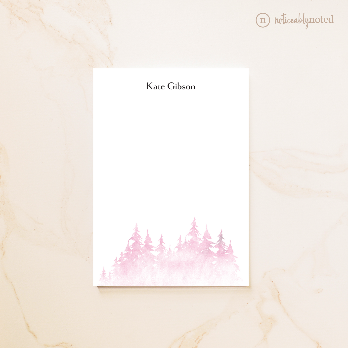 Pink Forest Personalized Notepad