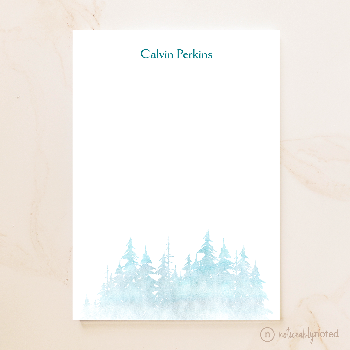 Blue Forest Personalized Notepad