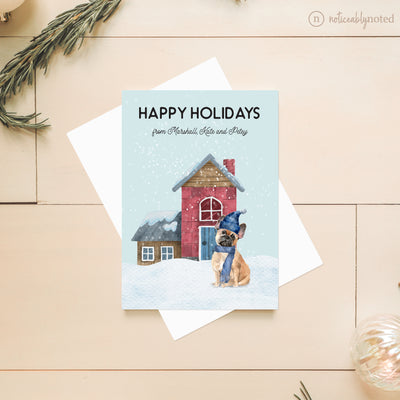 Tan French Bulldog Holiday Card | Noticeably Noted