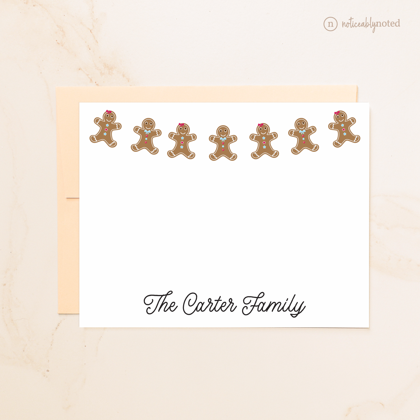 Gingerbread Personalized Flat Cards