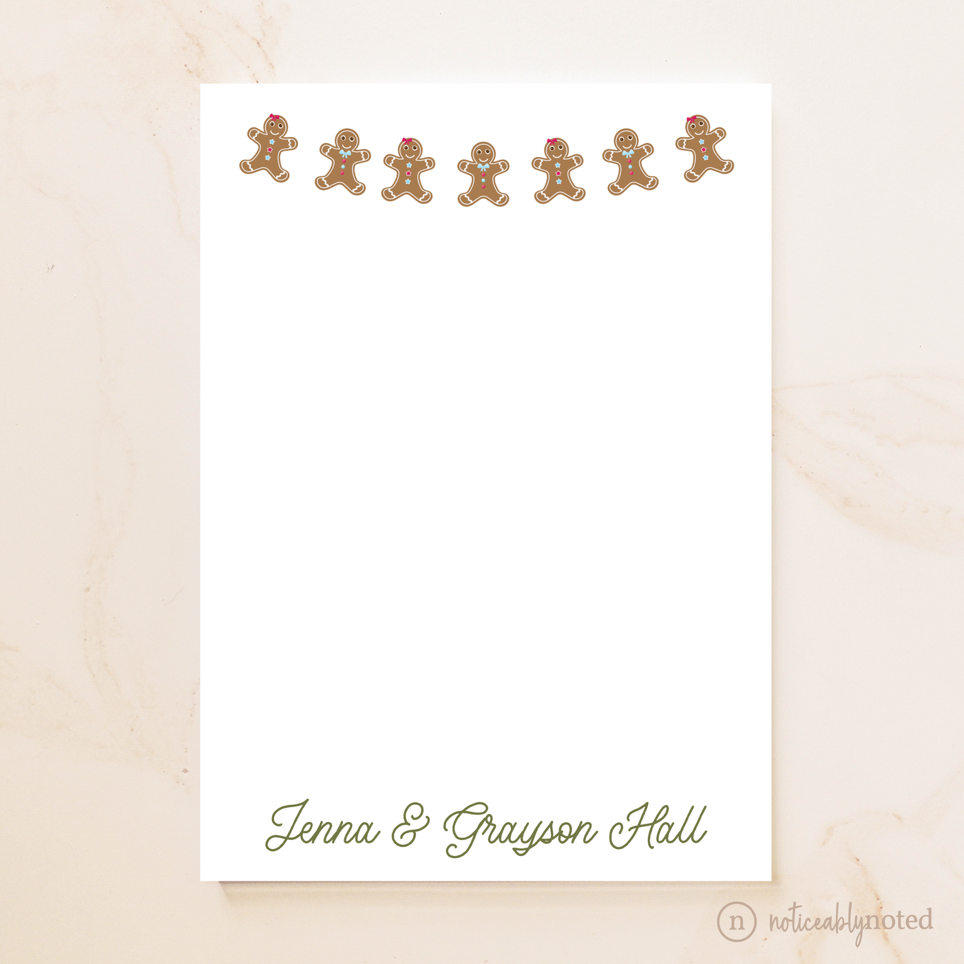 Gingerbread Personalized Notepad