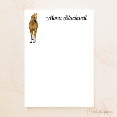 Golden Champagne Horse Notepad (#36)