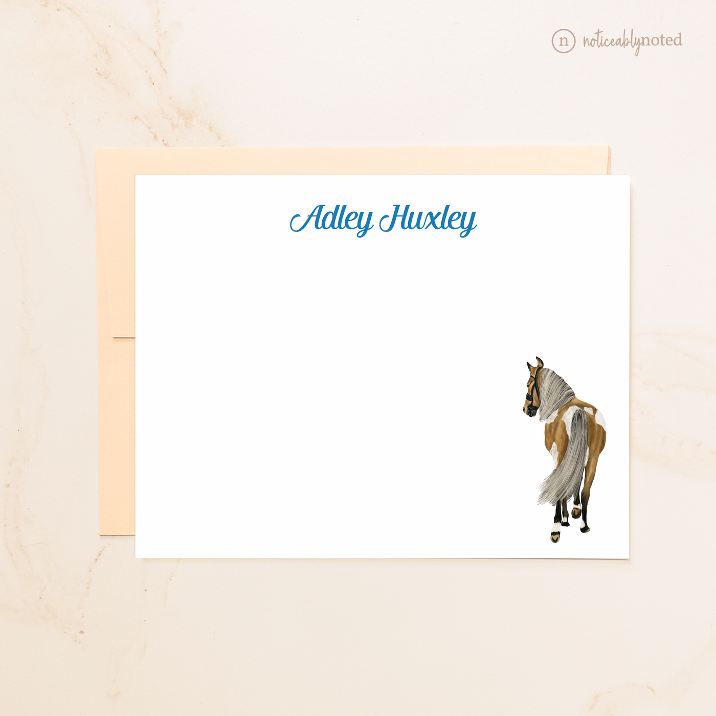 Golden Champagne Overo Horse Flat Cards (#25)