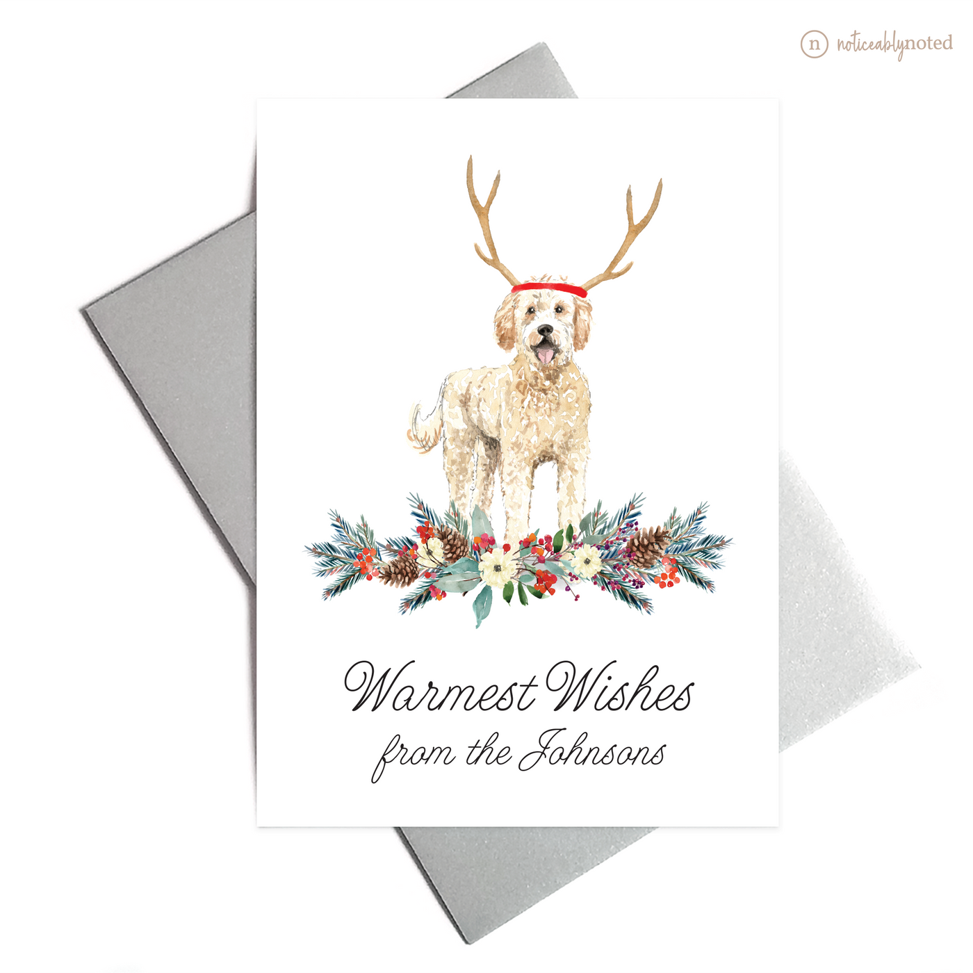 Golden Doodle Dog Christmas Cards | Noticeably Noted