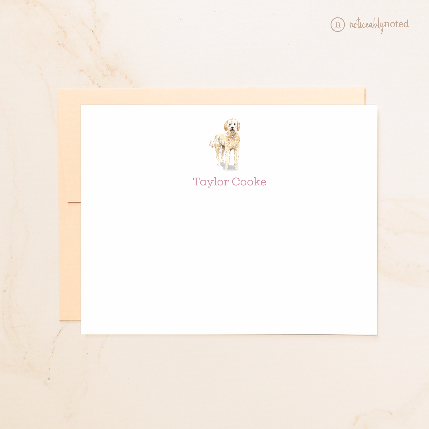 Golden Doodle Dog Flat Cards