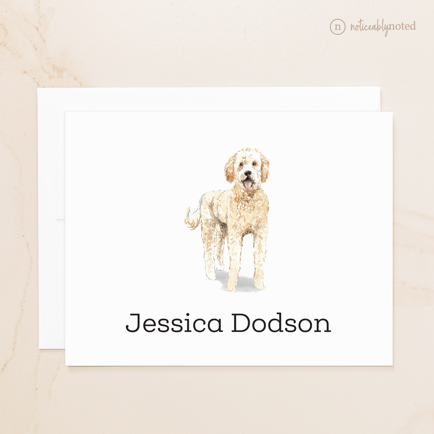 Golden Doodle Dog Folded Cards