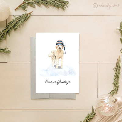 Golden Doodle Dog Holiday Greeting Cards | Noticeably Noted