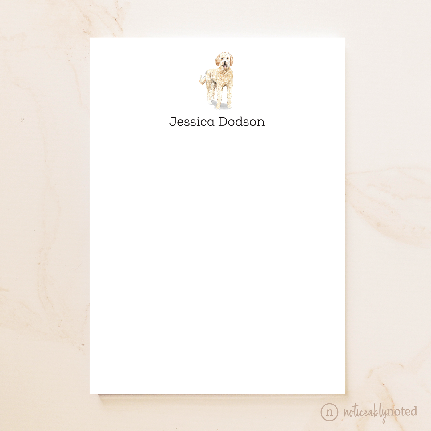 Golden Doodle Dog Notepad