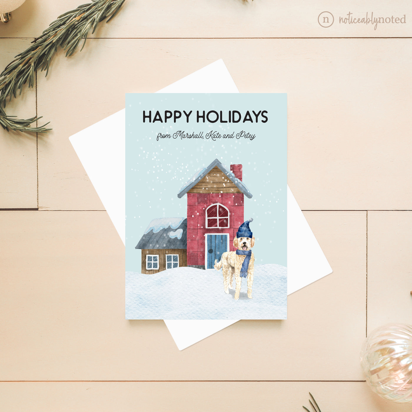 Golden Doodle Christmas Card | Noticeably Noted