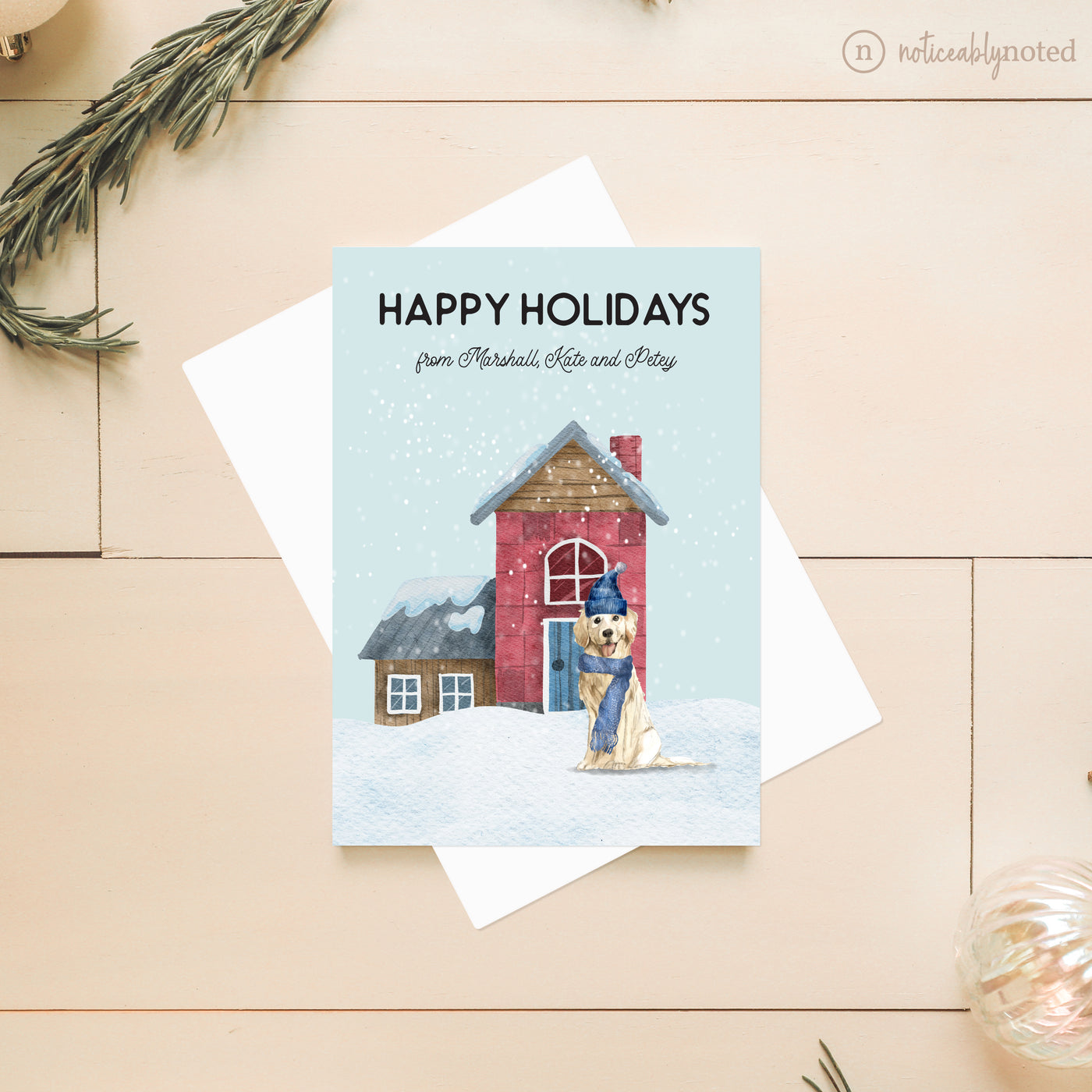 Golden Retriever Holiday Card | Noticeably Noted