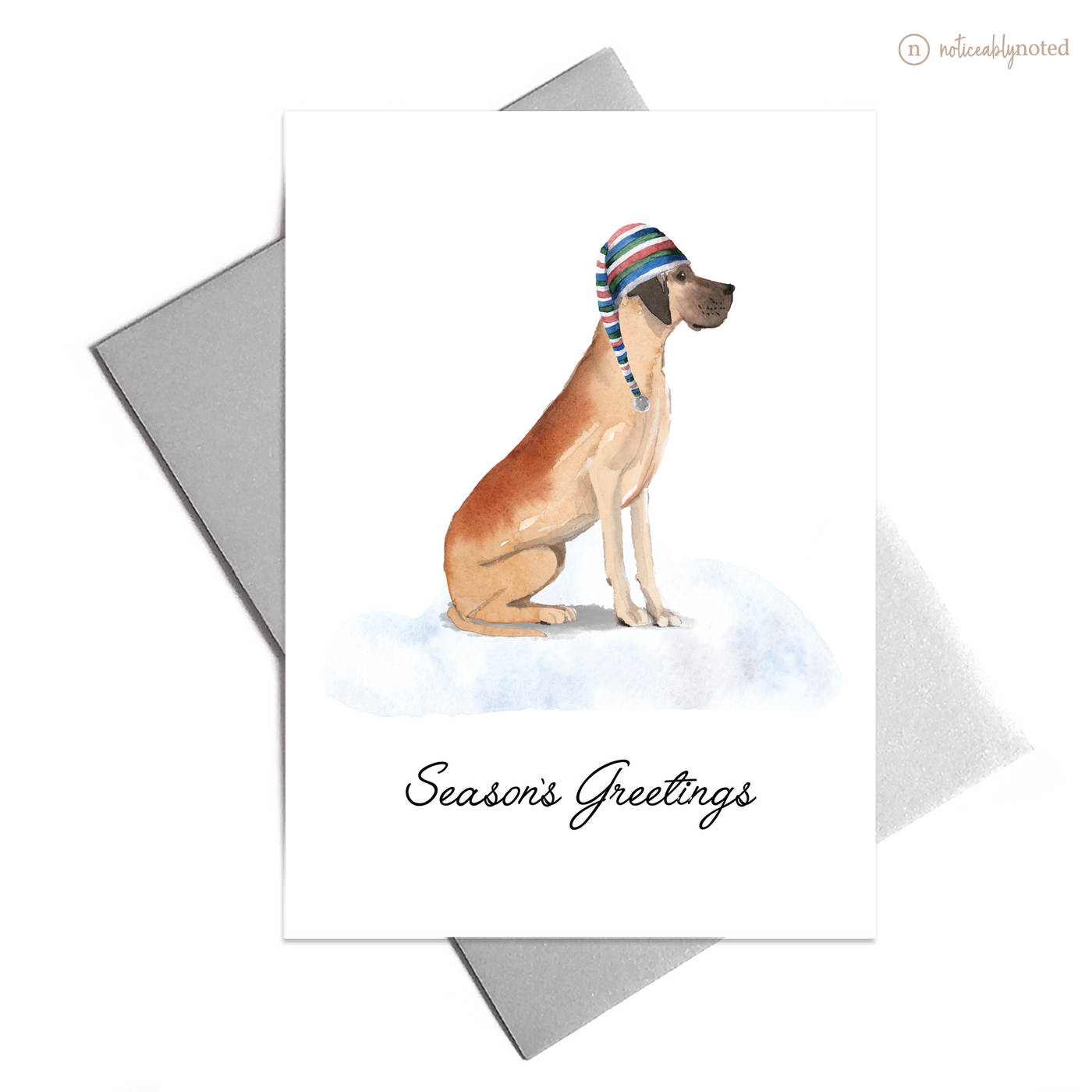 Great Dane Dog Holiday Card | Noticeably Noted