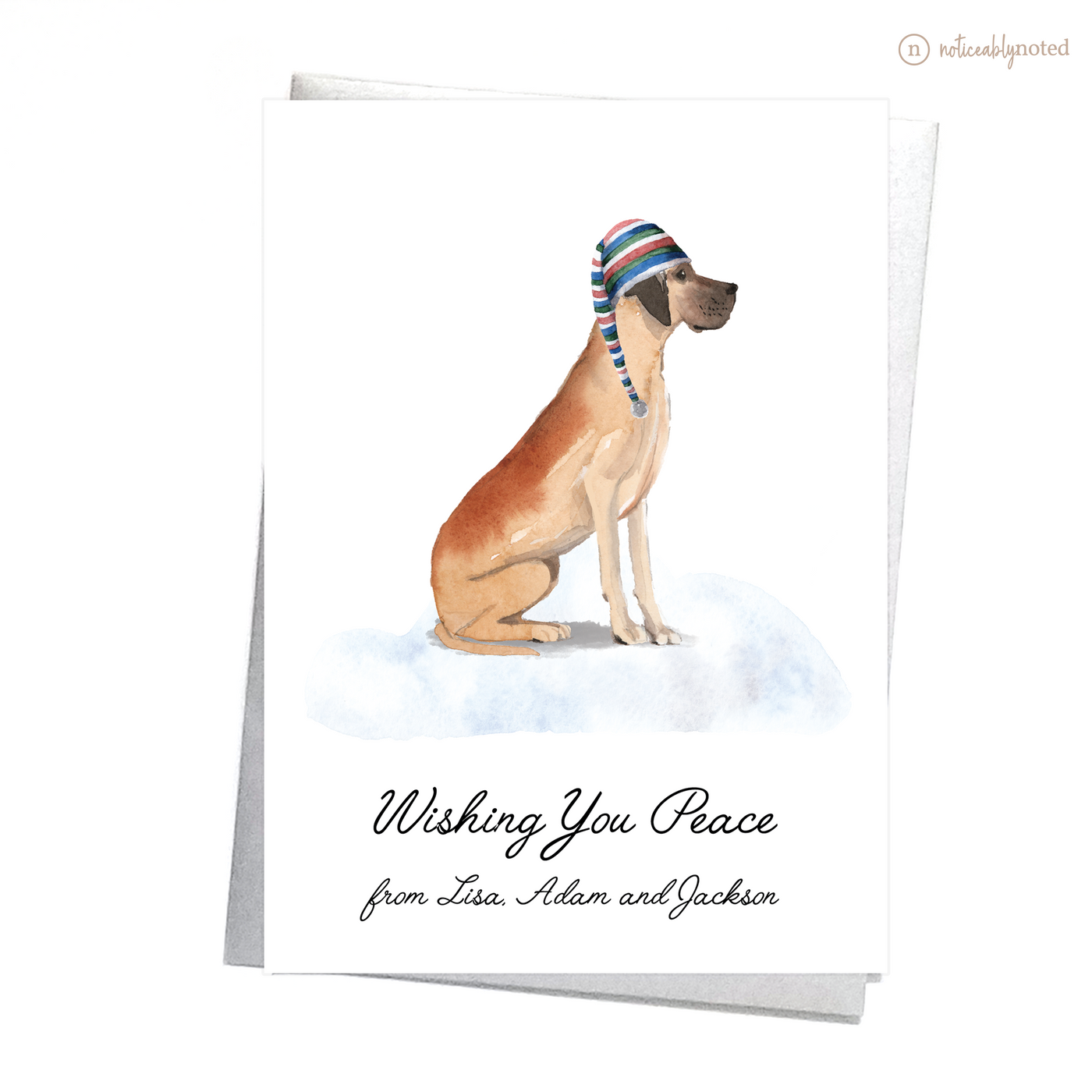 Great Dane Dog Christmas Card | Noticeably Noted