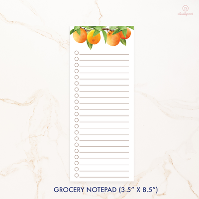 Oranges Notepad - Dimensions | Noticeably Noted