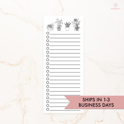 Black and White House Plants Notepad - Ships in 1-3 Business Days | Noticeably Noted