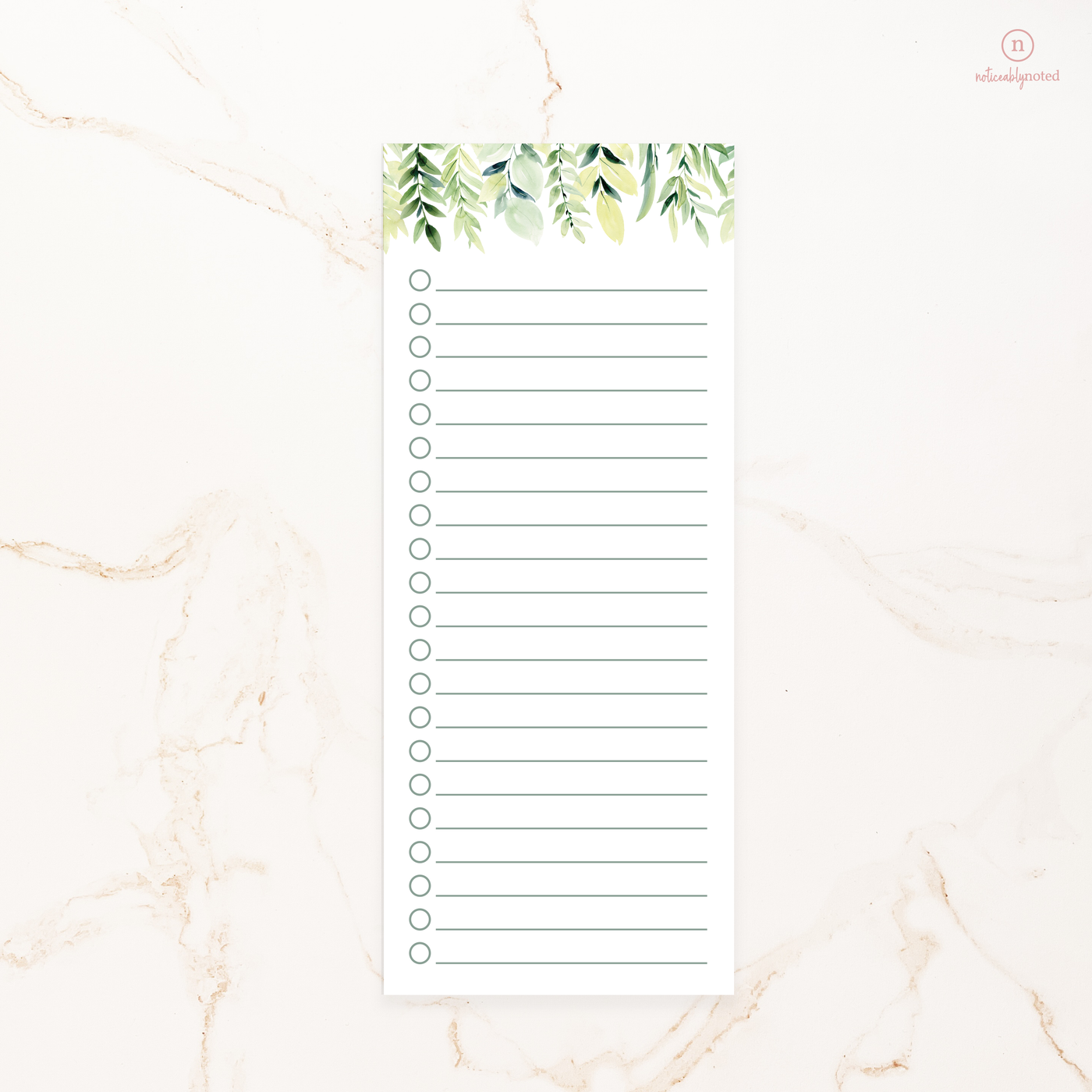 Greenery Notepad | Noticeably Noted