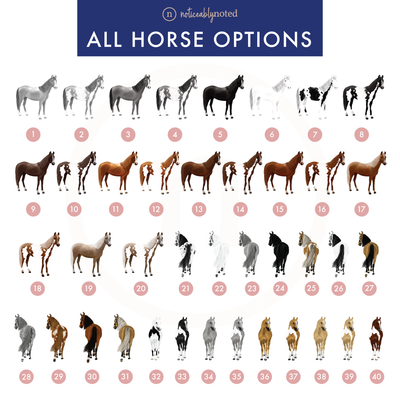 Light Brown Bay Overo Horse Flat Cards (#20)