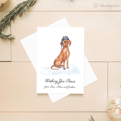 Hungarian Vizsla Dog Holiday Greeting Cards | Noticeably Noted