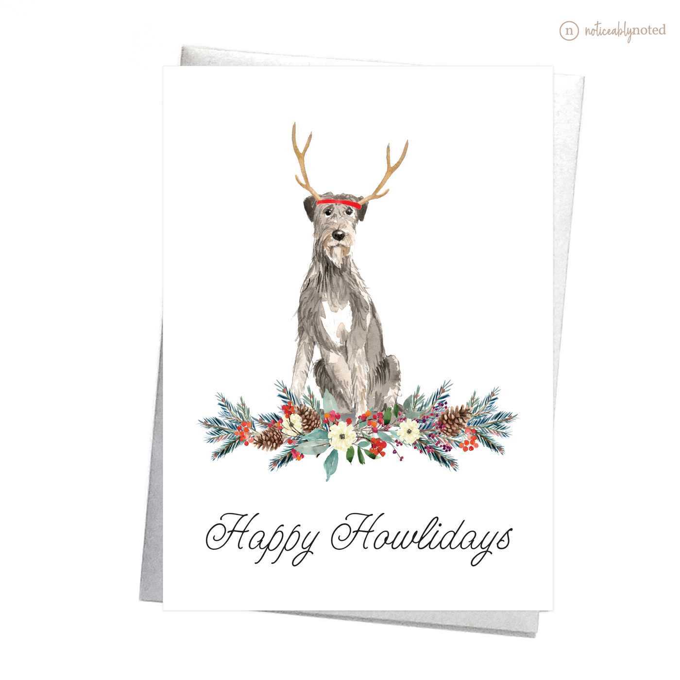 Irish Wolfhound Dog Christmas Card | Noticeably Noted
