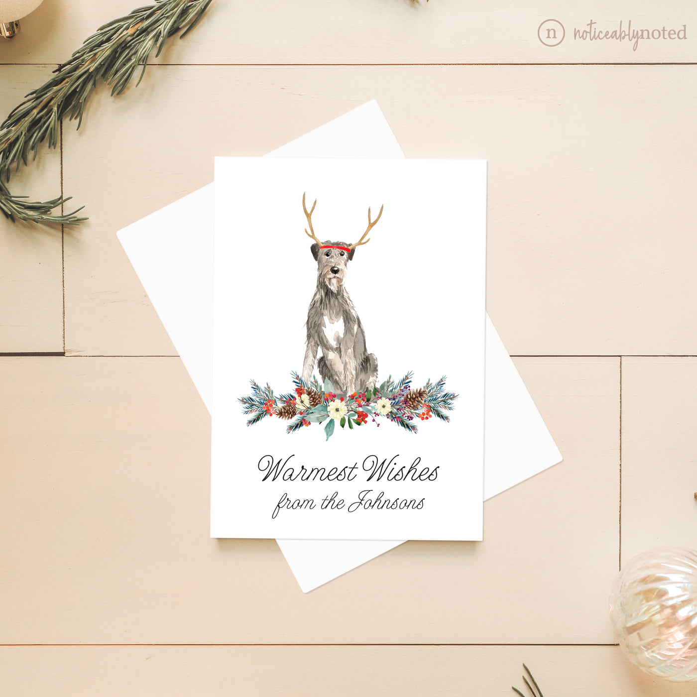 Irish Wolfhound Dog Christmas Cards | Noticeably Noted