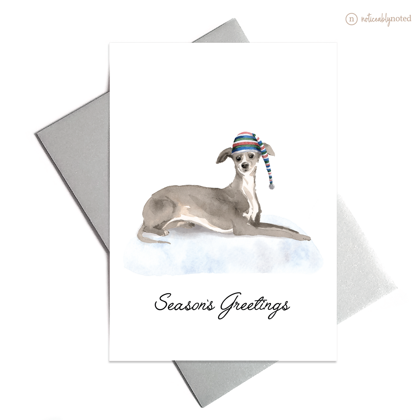 Italian Greyhound Dog Christmas Card | Noticeably Noted