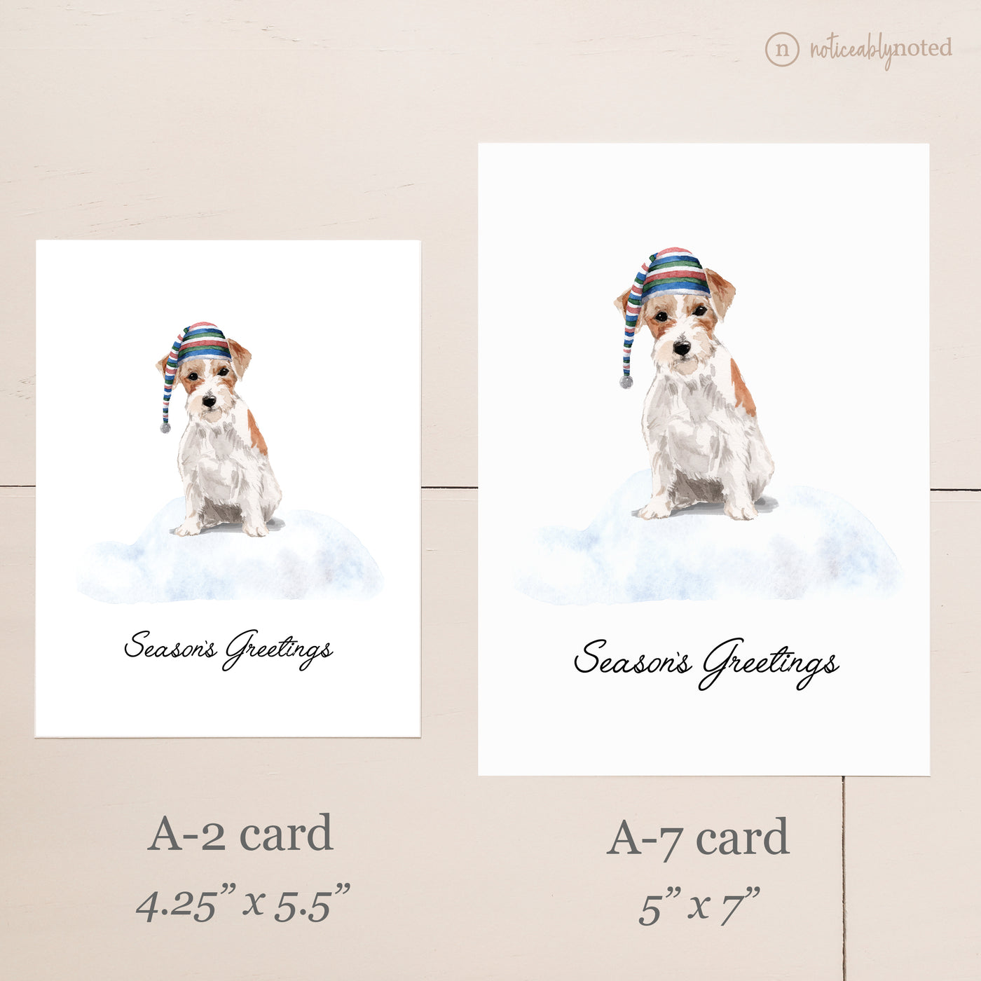 Jack Russell Dog Christmas Greeting Card