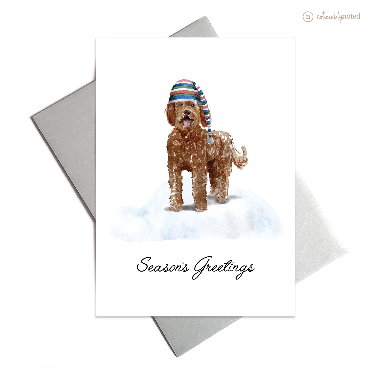 Labradoodle Dog Holiday Card | Noticeably Noted