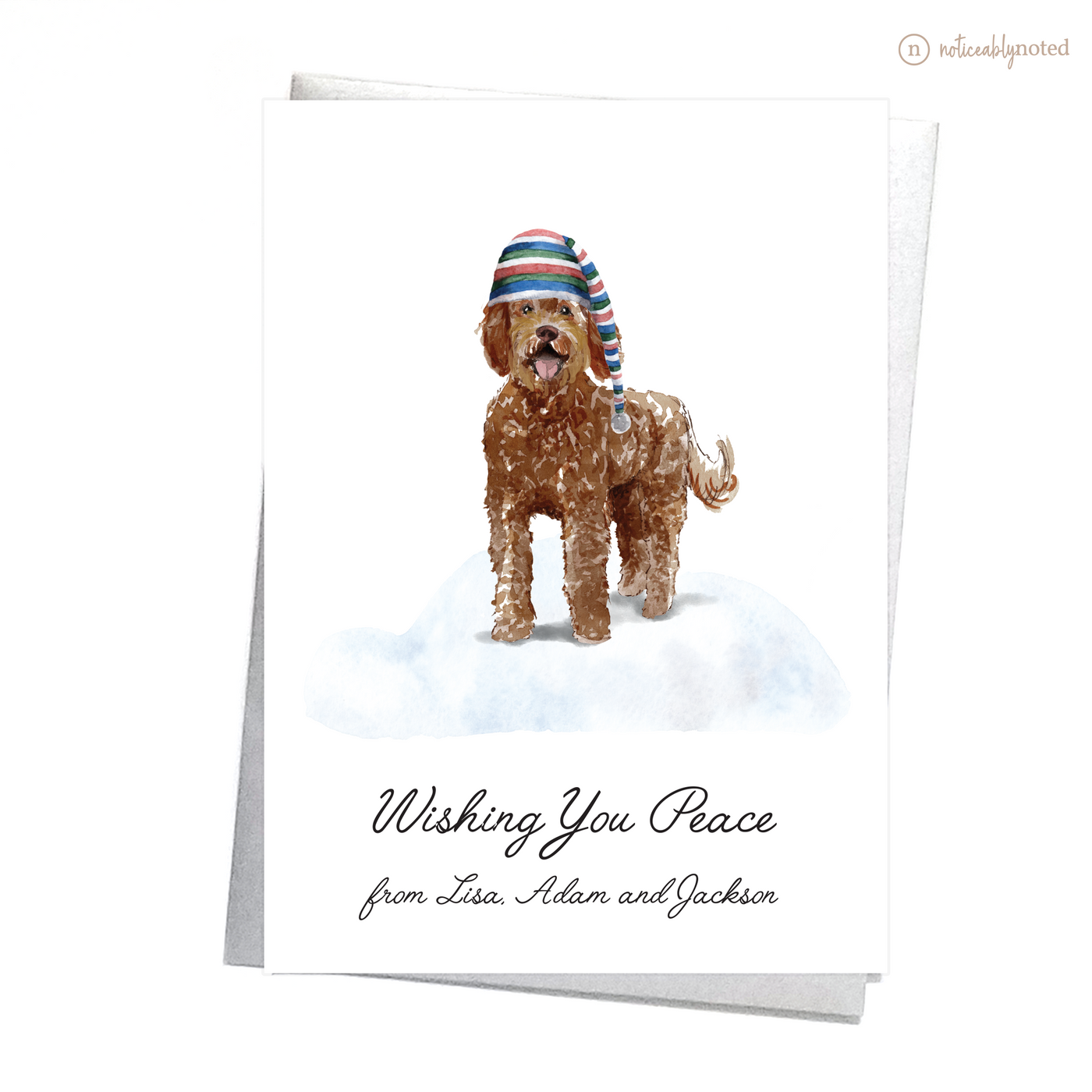 Labradoodle Dog Christmas Card | Noticeably Noted