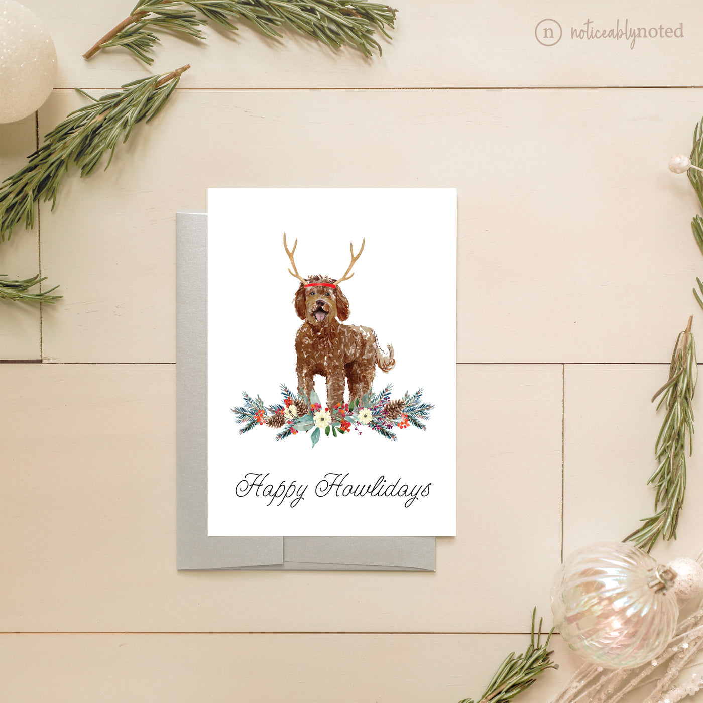 Labradoodle Dog Holiday Card | Noticeably Noted