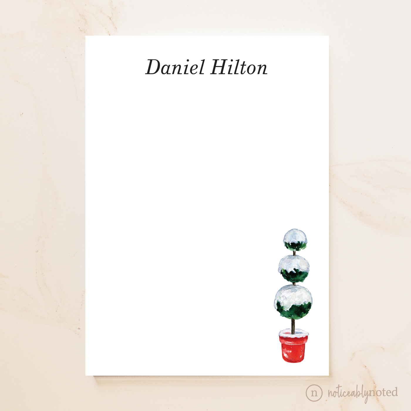 Topiary Boxwood Ball Personalized Notepad