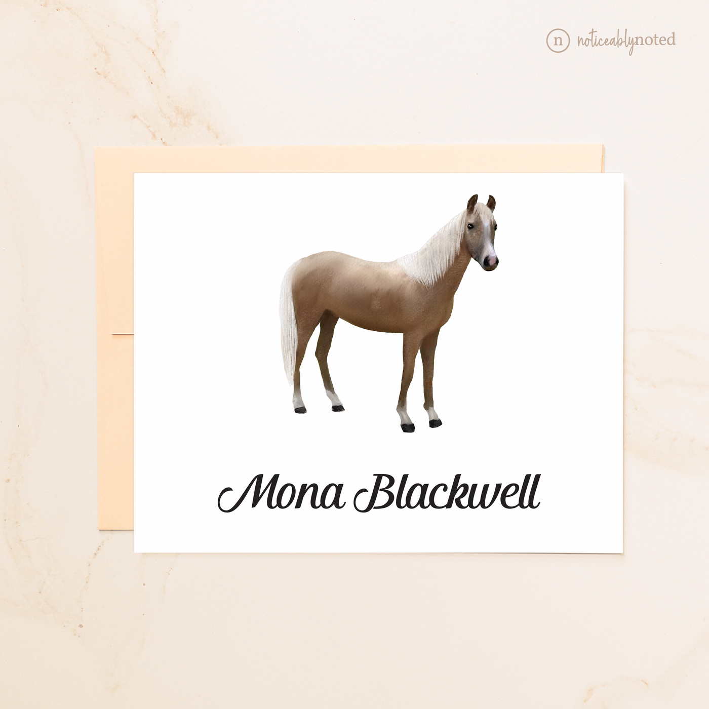 Light Brown Bay Horse Folded Cards (#19)