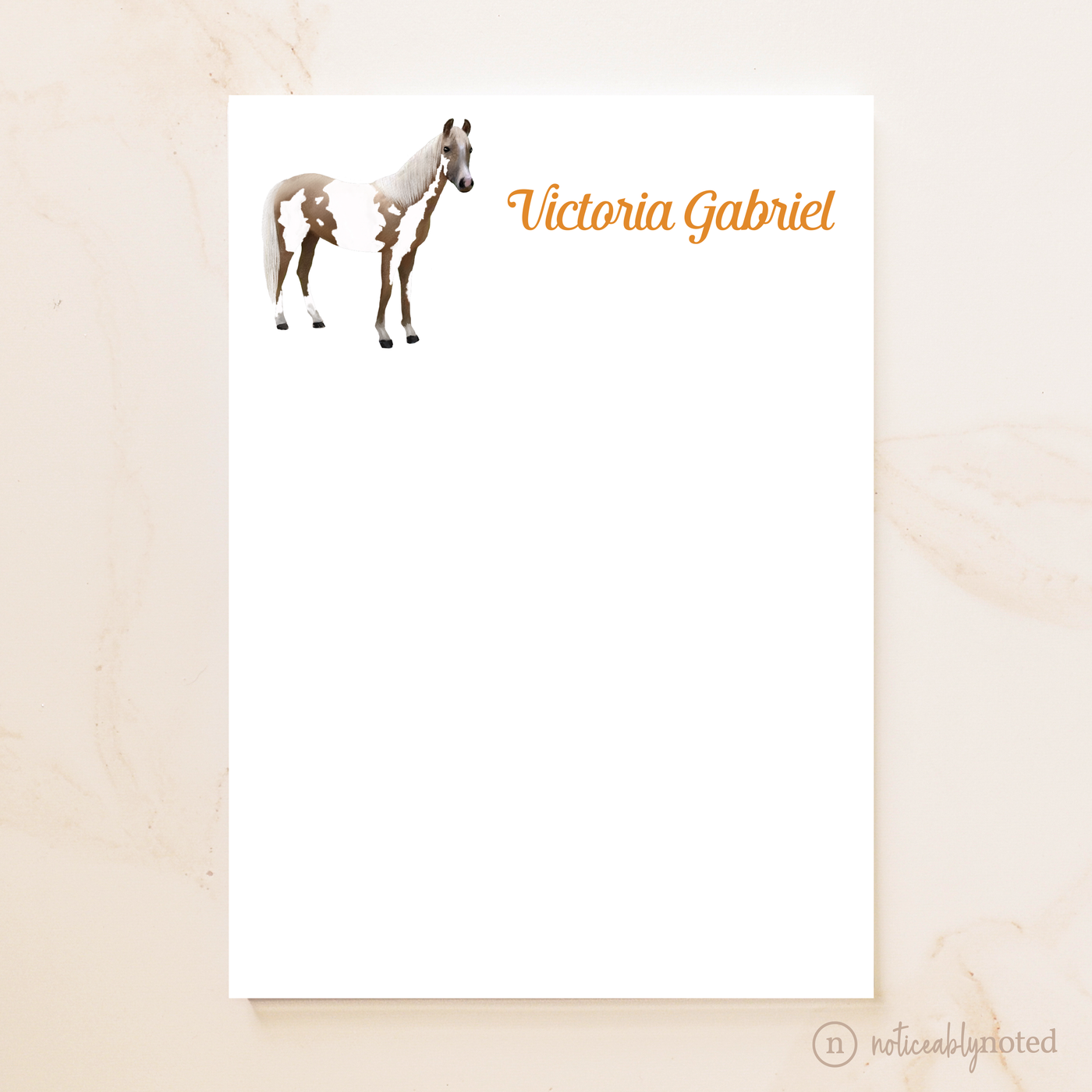 Light Brown Bay Overo Horse Notepad (#20)